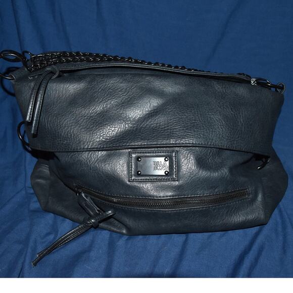 Billabong Convertible Top Handle Tote Hobo Bag Purse Black - Picture 6 of 10